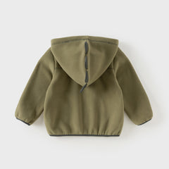 Dave&Bella Toddler Boys Cute Green Dinosaur-style Outdoor Hooded Padded Coats