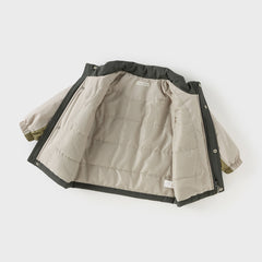 Dave&Bella Toddler Boys Cute Green Dinosaur-style Outdoor Hooded Padded Coats