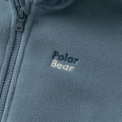 Dave&Bella Toddler Boys Autumn Sea Blue Outwear Antistatic Fleece Hooded Jacket