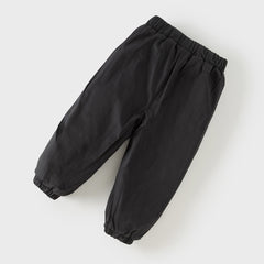 Dave&Bella Toddler Boys Carbon Black Comfortable Drawstring Padded Pants
