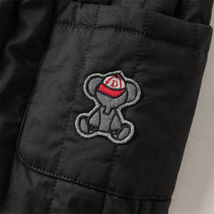 Dave&Bella Toddler Boys Carbon Black Comfortable Drawstring Padded Pants