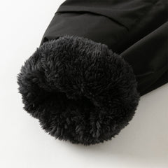 Dave&Bella Toddler Boys Winter Outdoor Cozy Plush-lined Drawstring Loose Pants