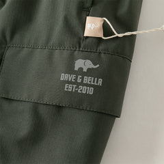 Dave&Bella Toddler Boys Winter Outdoor Cozy Plush-lined Drawstring Loose Pants