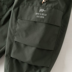 Dave&Bella Toddler Boys Winter Outdoor Cozy Plush-lined Drawstring Loose Pants