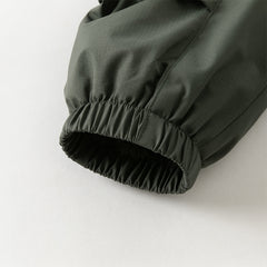 Dave&Bella Toddler Boys Winter Outdoor Cozy Plush-lined Drawstring Loose Pants