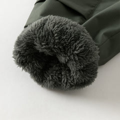 Dave&Bella Toddler Boys Winter Outdoor Cozy Plush-lined Drawstring Loose Pants