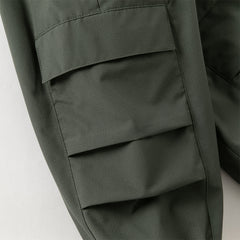 Dave&Bella Toddler Boys Winter Outdoor Cozy Plush-lined Drawstring Loose Pants