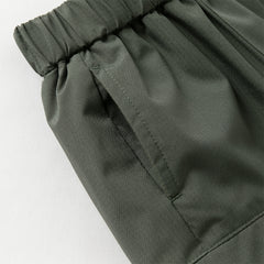 Dave&Bella Toddler Boys Winter Outdoor Cozy Plush-lined Drawstring Loose Pants