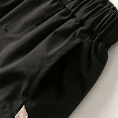 Dave&Bella Toddler Boys Winter Outdoor Cozy Plush-lined Drawstring Loose Pants