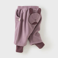 Dave&Bella Toddler Girls/Boys Winter Fashion Warm Plush-lined Loose Casual Pants