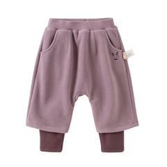 Dave&Bella Toddler Girls/Boys Winter Fashion Warm Plush-lined Loose Casual Pants