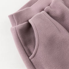 Dave&Bella Toddler Girls/Boys Winter Fashion Warm Plush-lined Loose Casual Pants