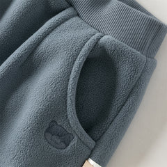 Dave&Bella Toddler Girls/Boys Winter Fashion Warm Plush-lined Loose Casual Pants