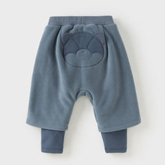 Dave&Bella Toddler Girls/Boys Winter Fashion Warm Plush-lined Loose Casual Pants