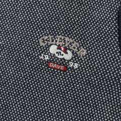 Dave&Bella Toddler Boys Navy Blue Round Collar Long-sleeved Versatile Sweaters Tops