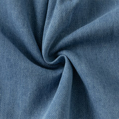 Dave&Bella Toddler Boys Winter Denim Blue Plush-lined Long Sleeve Shirts Tops