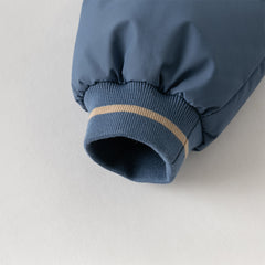 Dave&Bella Toddler Boys Winter Grey Outdoor Long-sleeved Hooded Cozy Down Coats