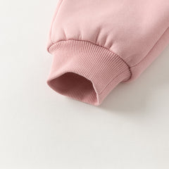 Dave&Bella Toddler Girls/Boys Winter Versatile Adjustable Waitsband Plush-lined Sweatpants