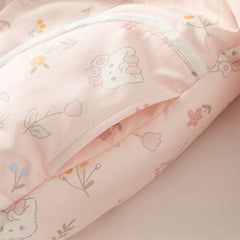Dave&Bella Toddler Girls Sweet Pink Flower Print Outwear Hooded Cozy Padded Jackets