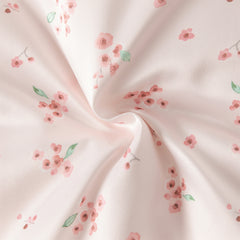 Dave&Bella Baby Girls Pink Plum Blossom Print Plush Turtle Cozy Padded Rompers