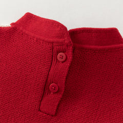 Dave&Bella Kids Girls Winter Festival Red Princess Mesh Skirt Suits Sets