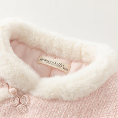 Dave&Bella Toddler Girls Winter Chinese-style Pink Turtle Plush-lined Warm Suits Sets