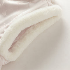 Dave&Bella Toddler Girls Chinese-style Light Pink Turtle Sleeveless Warm Padded Vests Tops