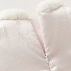 Dave&Bella Toddler Girls Chinese-style Light Pink Turtle Sleeveless Warm Padded Vests Tops