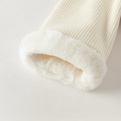 Dave&Bella Toddler Girls Light Pink Chinese-style Plush Turtle Warm Padded Party Dress