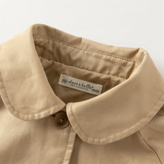 Dave&Bella Toddler Girls Autumn Khaki Adorable Hooded Capes Coats