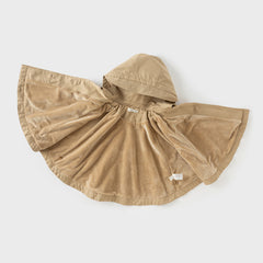 Dave&Bella Toddler Girls Autumn Khaki Adorable Hooded Capes Coats
