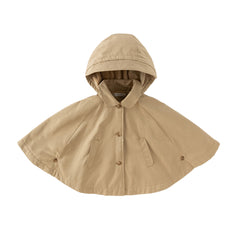 Dave&Bella Toddler Girls Autumn Khaki Adorable Hooded Capes Coats