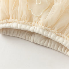 Dave&Bella Toddler Girls Winter Elegant White/Dark Grey Mesh Skirt-style Leggings Pants