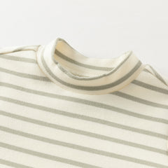 Dave&Bella Toddler Girls Winter Sweet Striped Fashion Cotton Turtle T-shirts Tops