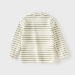 Dave&Bella Toddler Girls Winter Sweet Striped Fashion Cotton Turtle T-shirts Tops