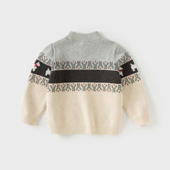 Dave&Bella Kids Boys Gentle Apricot Cotton Casual Sweaters