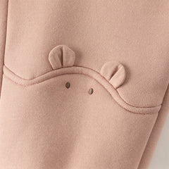 Dave&Bella Toddler Girls/Boys Winter Plush-lined Casual Knit Drawstring Sweatpants