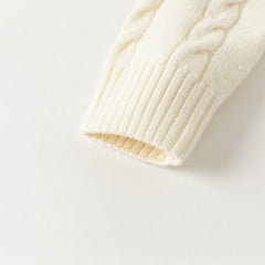 Dave&Bella Kids Girls/Boys Winter Versatile Beige/Red Pullover Sweaters Tops