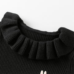 Dave&Bella Kids Girls Winter Adorable Beige Long Sleeve Pullover Sweaters Tops