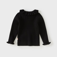 Dave&Bella Kids Girls Winter Adorable Beige Long Sleeve Pullover Sweaters Tops