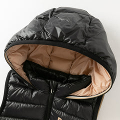 Dave&Bella Toddler Boys Winter Black Sleeveless Outwear Down Hooded Vests Tops