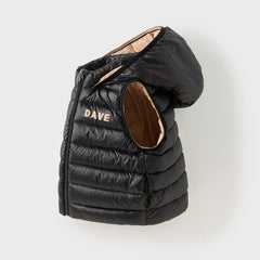 Dave&Bella Toddler Boys Winter Black Sleeveless Outwear Down Hooded Vests Tops