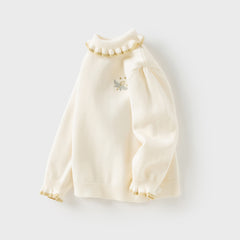 Dave&Bella Kids Girls Winter Versatile Warm Turtle-neck  Pullover Sweaters Tops