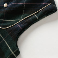 Dave&Bella Toddler Girls Winter Noble Green Plaid Plush-lined Party Princess Tank Dress