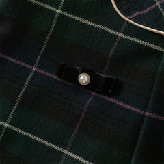 Dave&Bella Toddler Girls Winter Noble Green Plaid Plush-lined Party Princess Tank Dress