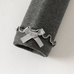 Dave&Bella Kids Girls Versatile Light Khaki/Dark Grey Soft Tights Leggings