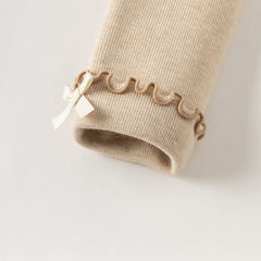 Dave&Bella Kids Girls Versatile Light Khaki/Dark Grey Soft Tights Leggings