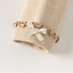 Dave&Bella Kids Girls Versatile Light Khaki/Dark Grey Soft Tights Leggings