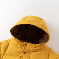 Dave&Bella Toddler Boys Winter Charming Yellow Mid-length Outdoor Cozy Down Coats