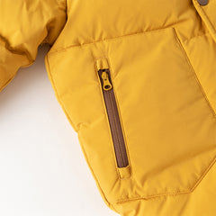 Dave&Bella Toddler Boys Winter Charming Yellow Mid-length Outdoor Cozy Down Coats
